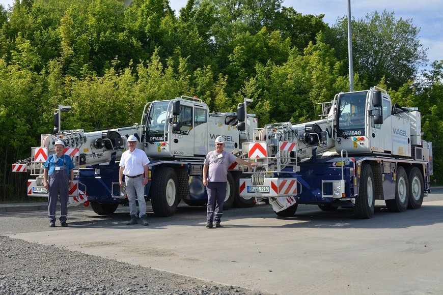 Two Demag AC 45 City cranes for Wasel